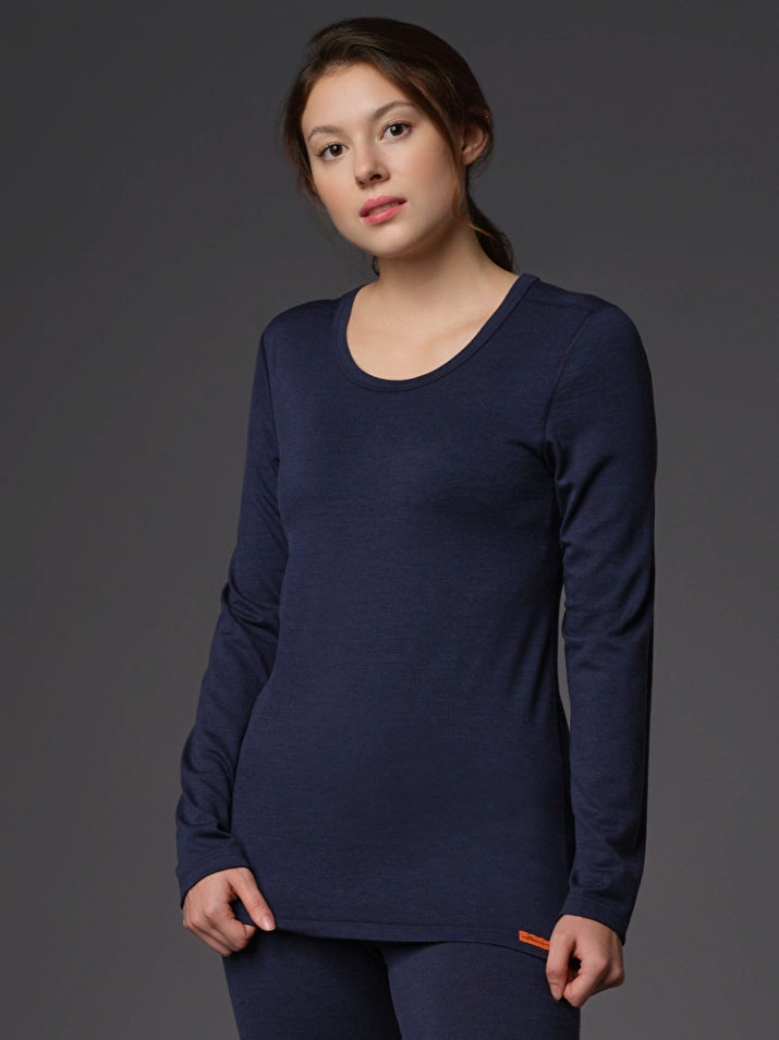 Laden Sie das Bild in Galerie -Viewer, 100 % Merinowolle-Shirt Damen | 190 g/m² | Exzellenter Wärmeschutz