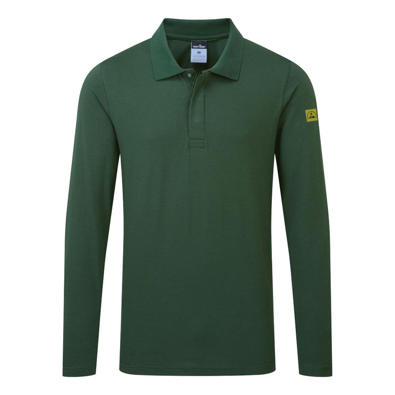 Laden Sie das Bild in Galerie -Viewer, Antistatisches ESD-Poloshirt langarm AS23