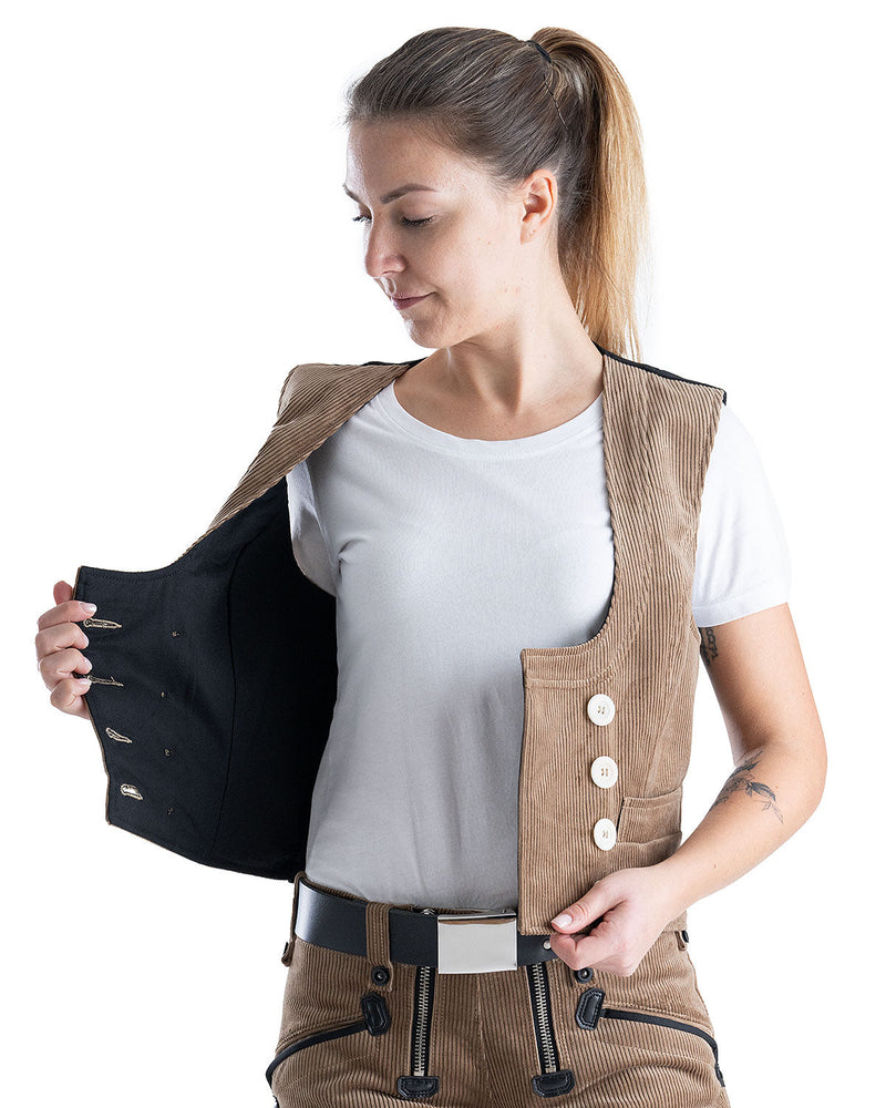 Laden Sie das Bild in Galerie -Viewer, Orgnatur Nyx Damen Zunftweste kurzer Rücken