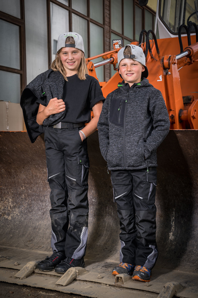 Laden Sie das Bild in Galerie -Viewer, Flexline Kinder Bundhose schwarz/grau