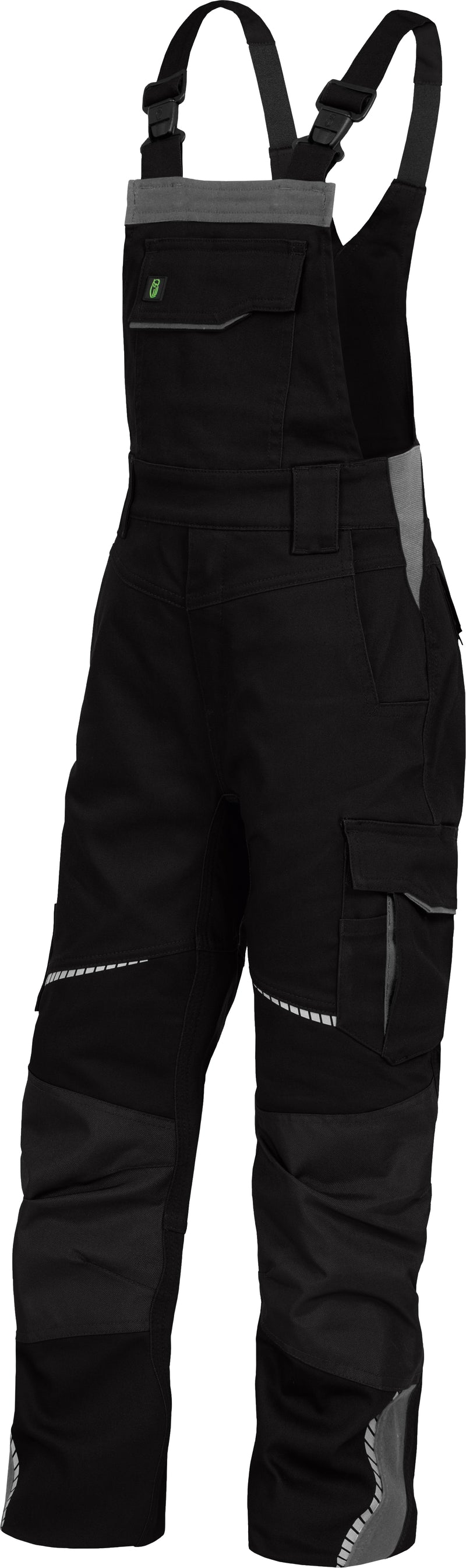 Laden Sie das Bild in Galerie -Viewer, Flexline Kinder Latzhose schwarz/grau