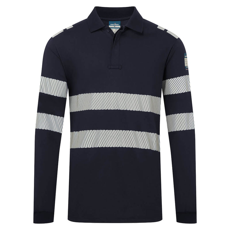 Laden Sie das Bild in Galerie -Viewer, PW3 Modaflame Knit FR Poloshirt Langarm FR733