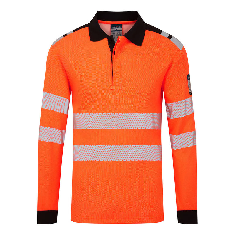Laden Sie das Bild in Galerie -Viewer, PW3 Modaflame Knit FR Poloshirt Langarm FR734