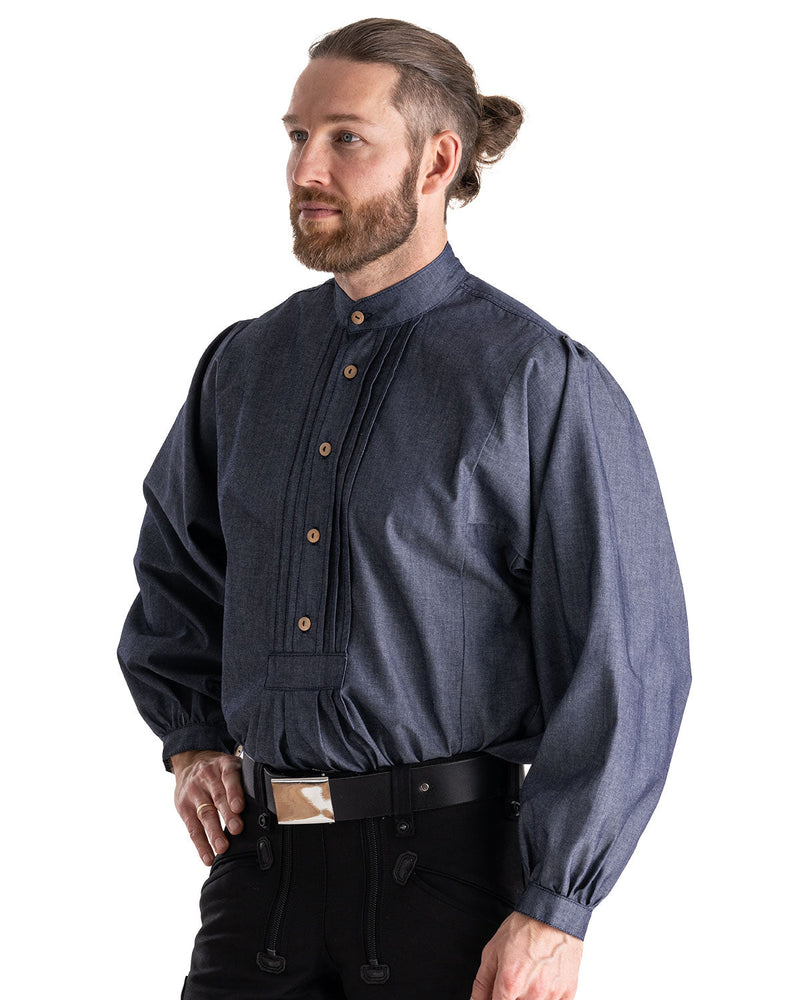 Laden Sie das Bild in Galerie -Viewer, Oyster Joris Herren Hirtenhemd - Jeansoptik