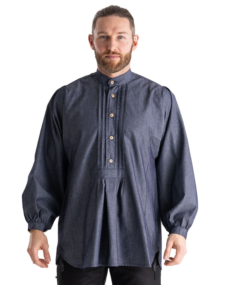 Laden Sie das Bild in Galerie -Viewer, Oyster Joris Herren Hirtenhemd - Jeansoptik