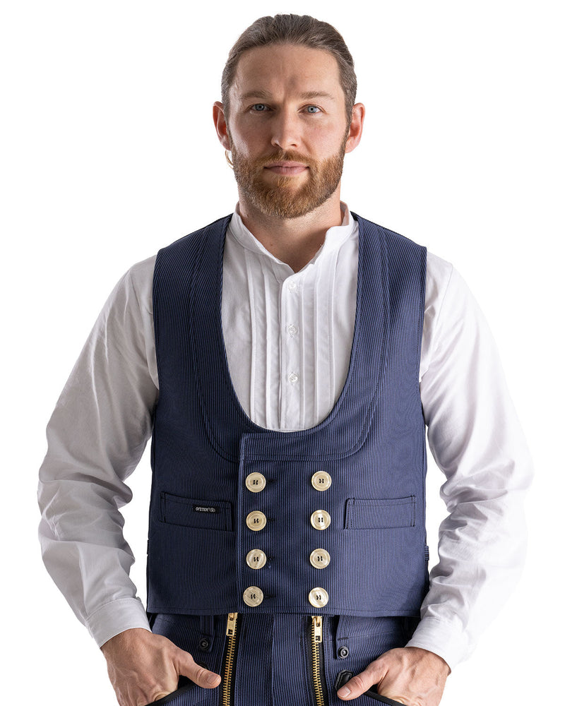 Laden Sie das Bild in Galerie -Viewer, Oyster Michel Herren Zunftweste langer Rücken