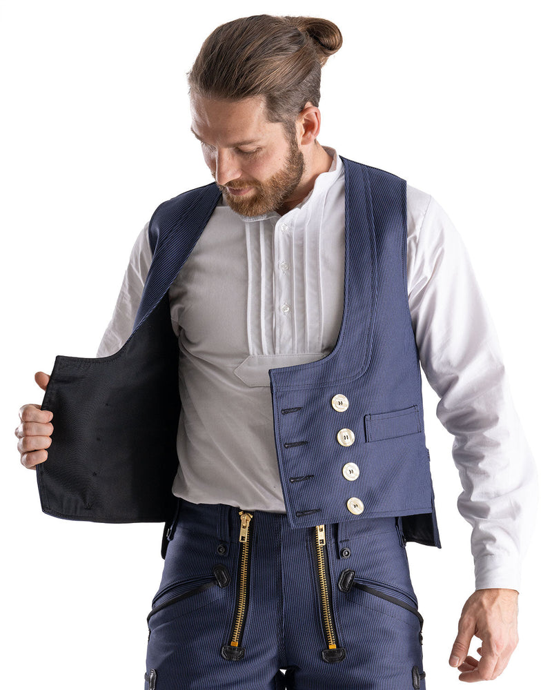 Laden Sie das Bild in Galerie -Viewer, Oyster Michel Herren Zunftweste langer Rücken