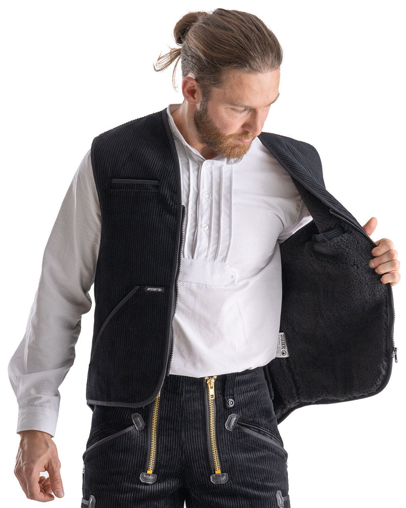 Laden Sie das Bild in Galerie -Viewer, Oyster Munich Herren Winterweste - Webpelz