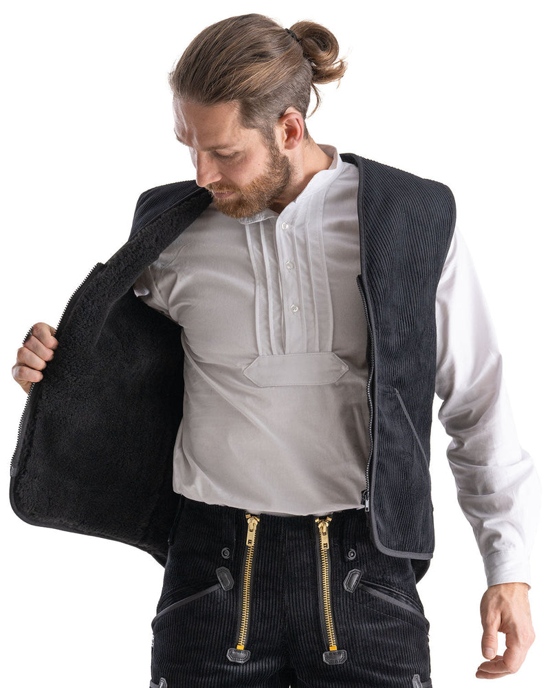 Laden Sie das Bild in Galerie -Viewer, Oyster Munich Herren Winterweste - Webpelz