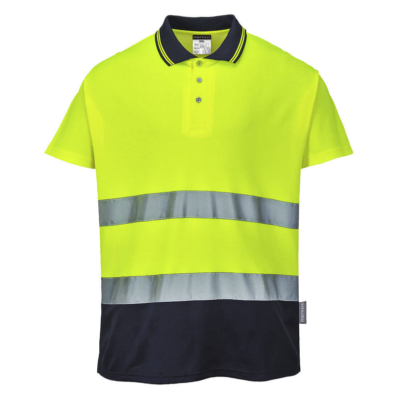 Laden Sie das Bild in Galerie -Viewer, Warnschutz Cotton Comfort Kontrast Poloshirt kurzarm - S174