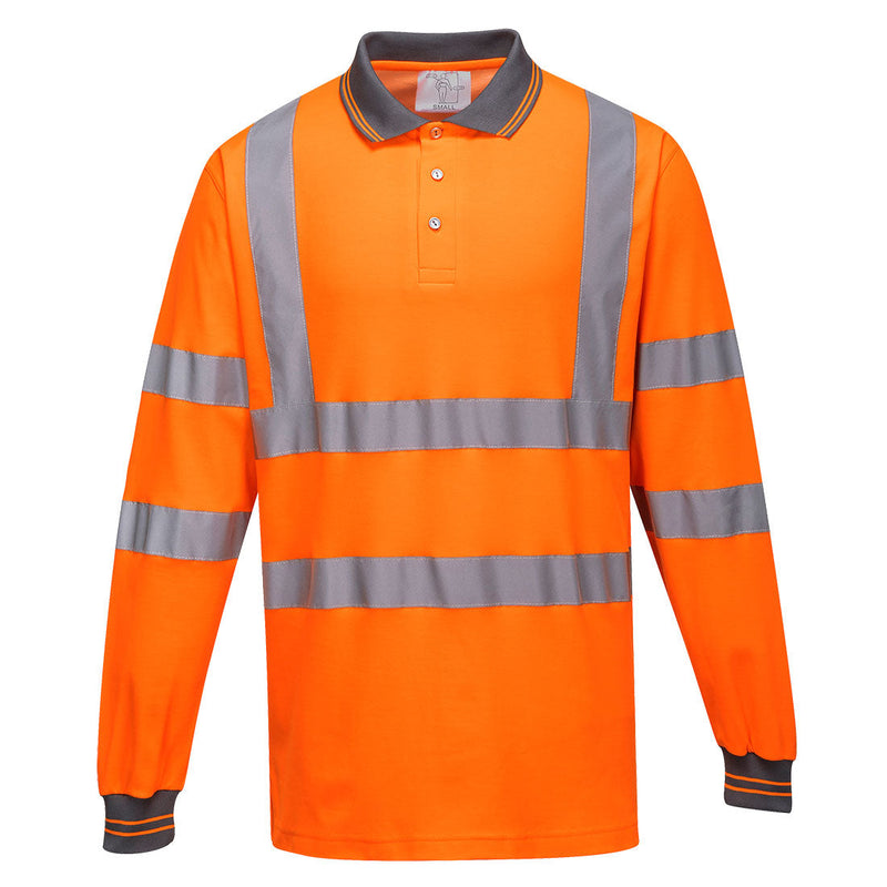 Laden Sie das Bild in Galerie -Viewer, Warnschutz Cotton Comfort Poloshirt langarm - S271