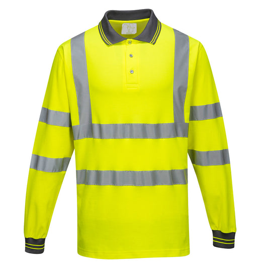Warnschutz Cotton Comfort Poloshirt langarm  - S271