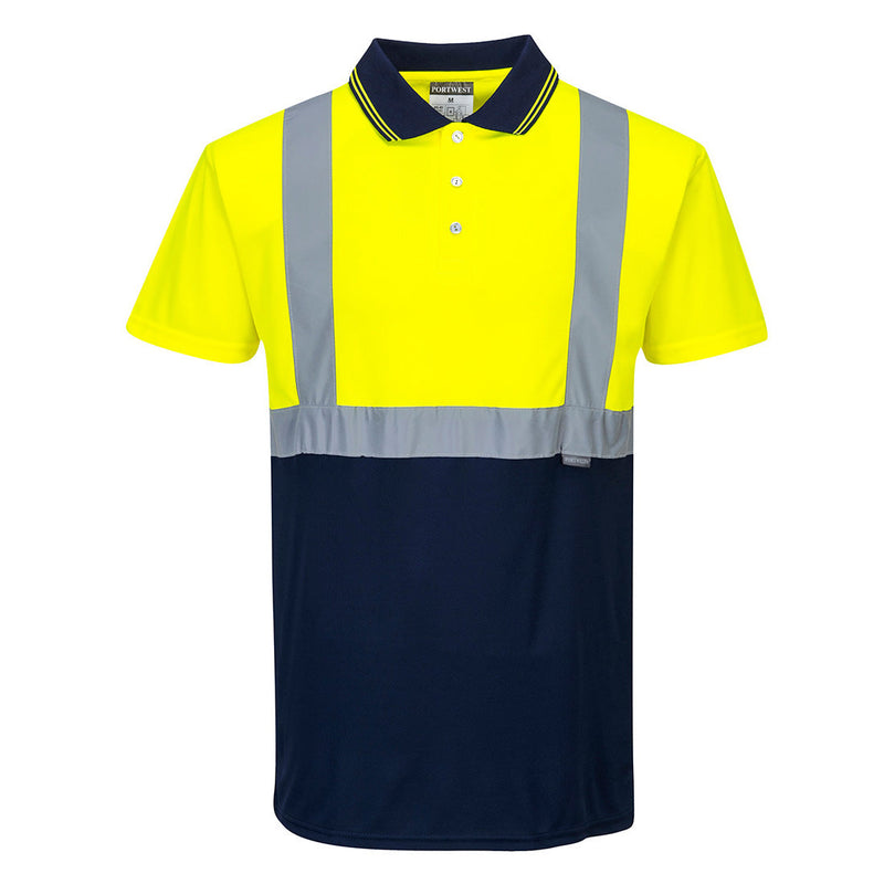Laden Sie das Bild in Galerie -Viewer, Warnschutz Kontrast Poloshirt kurzarm - S479