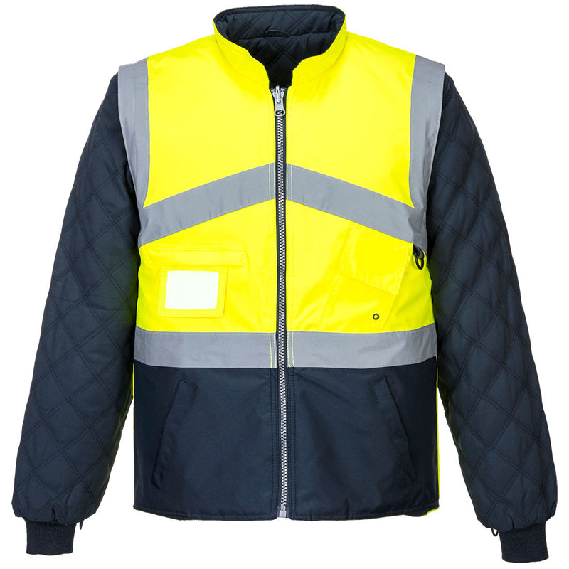 Laden Sie das Bild in Galerie -Viewer, Atmungsaktive Warnschutz 2-in-1-Wendejacke mit Kontrast - S769