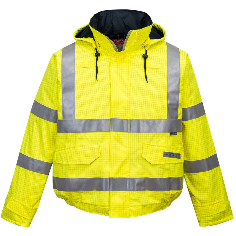 Laden Sie das Bild in Galerie -Viewer, Bizflame Rain Warnschutz Multinorm Pilotjacke antistatisch - S773