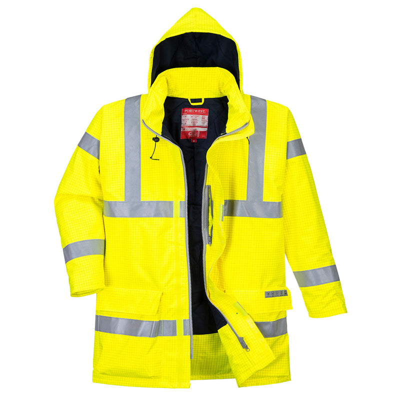 Laden Sie das Bild in Galerie -Viewer, Bizflame Rain Warnschutz Multinorm Jacke antistatisch - S778