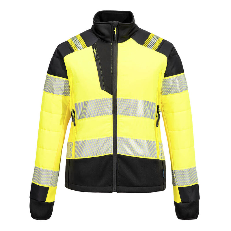 Laden Sie das Bild in Galerie -Viewer, PW3 Hi-Vis Damen Hybrid Steppjacke T171