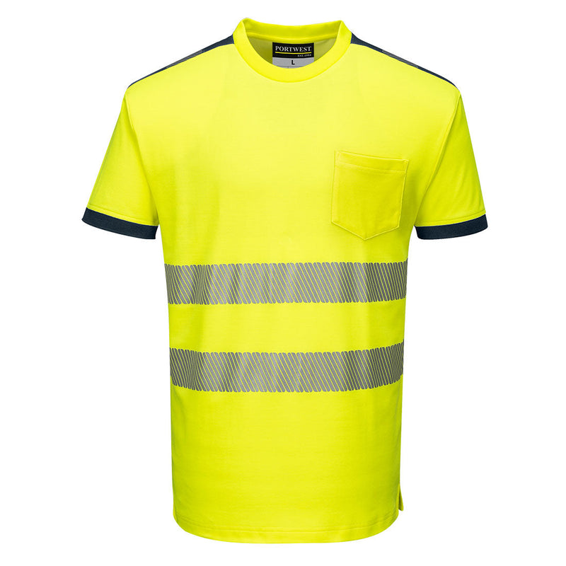 Laden Sie das Bild in Galerie -Viewer, PW3 Warnschutz Cotton Comfort T-Shirt kurzarm - T181