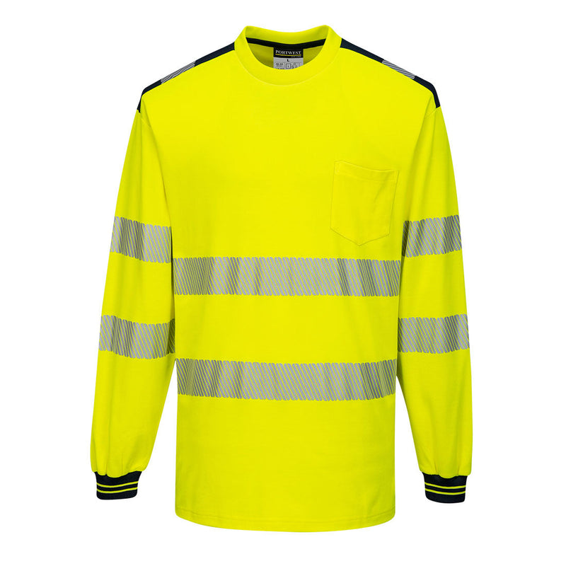 Laden Sie das Bild in Galerie -Viewer, PW3 Warnschutz Cotton Comfort T-Shirt, langarm - T185