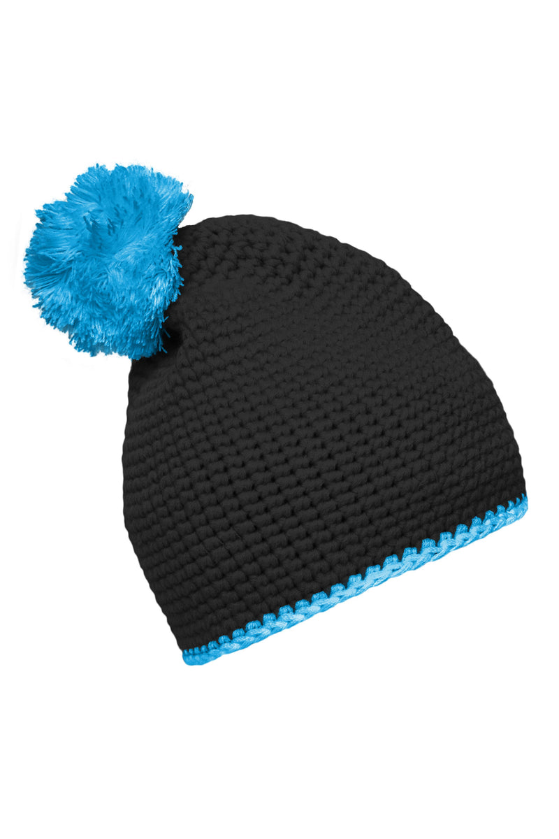 Laden Sie das Bild in Galerie -Viewer, Pompon Hat with Contrast Stripe