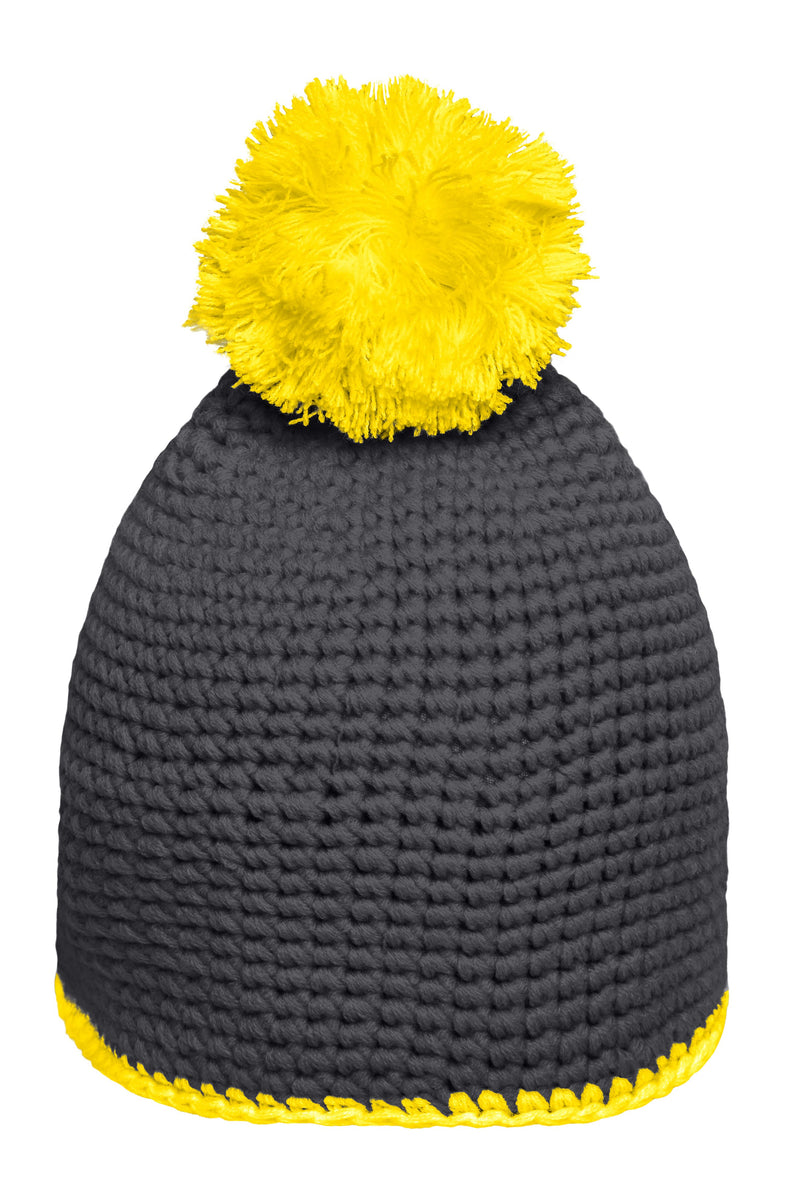 Laden Sie das Bild in Galerie -Viewer, Pompon Hat with Contrast Stripe