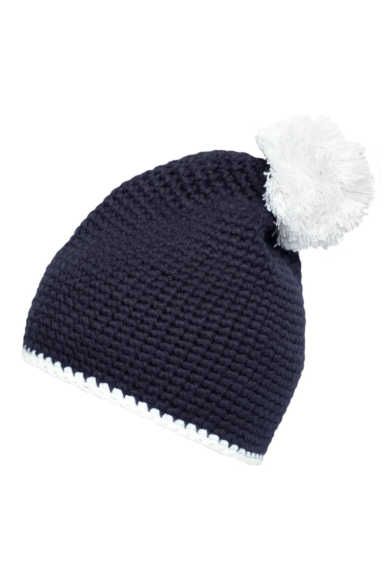 Laden Sie das Bild in Galerie -Viewer, Pompon Hat with Contrast Stripe