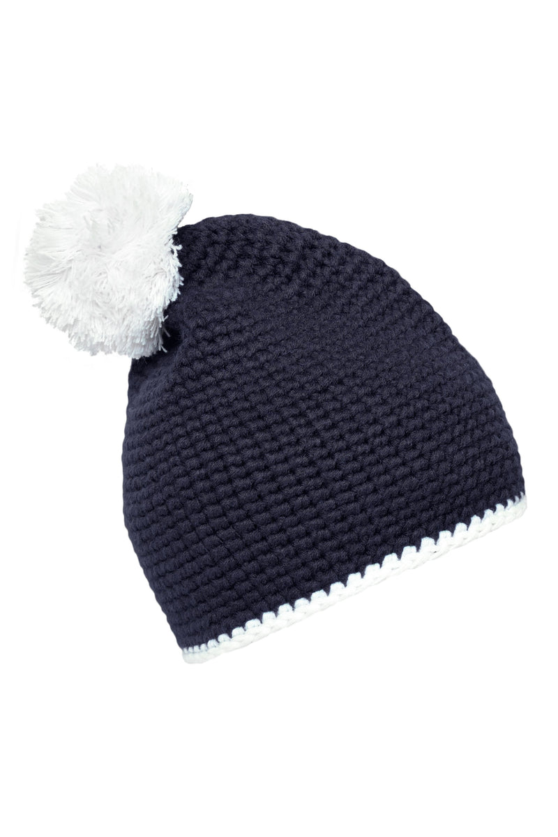 Laden Sie das Bild in Galerie -Viewer, Pompon Hat with Contrast Stripe