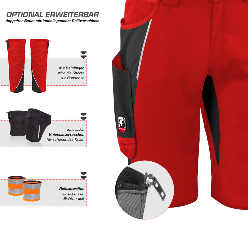 Laden Sie das Bild in Galerie -Viewer, Shorts IRON Men - Rot/Schwarz