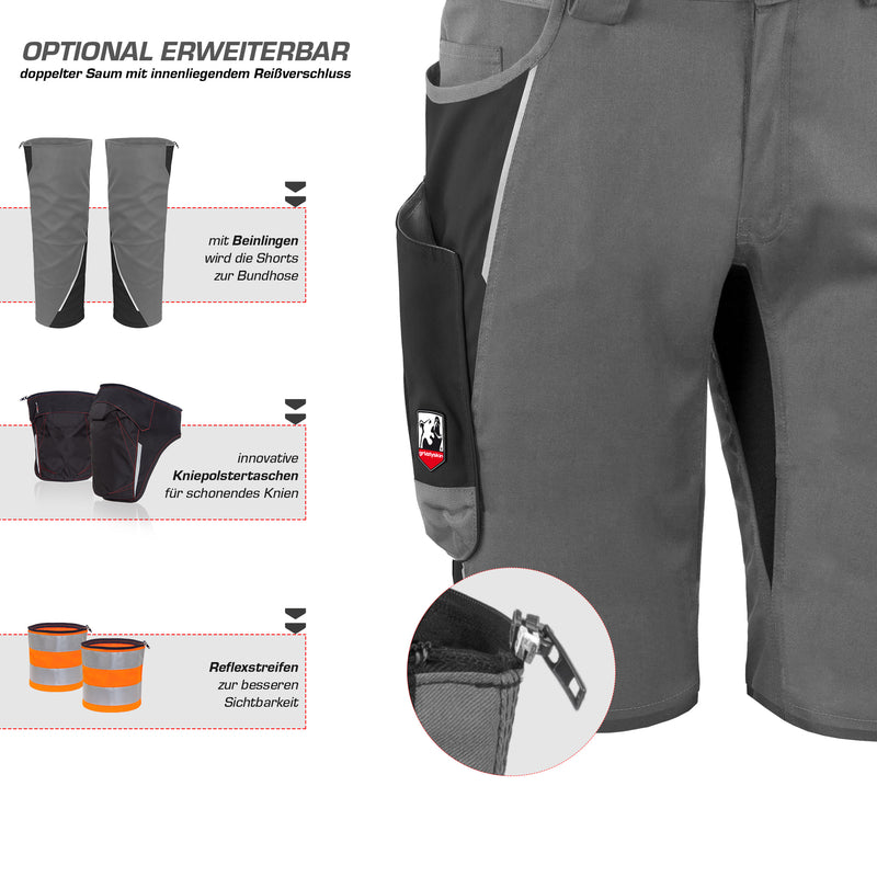 Laden Sie das Bild in Galerie -Viewer, Shorts IRON Men - Grau/Schwarz