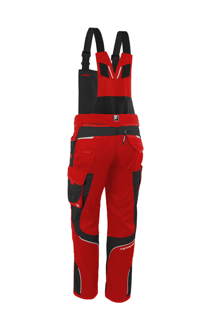 Laden Sie das Bild in Galerie -Viewer, Latzhose IRON Men - Rot/Schwarz