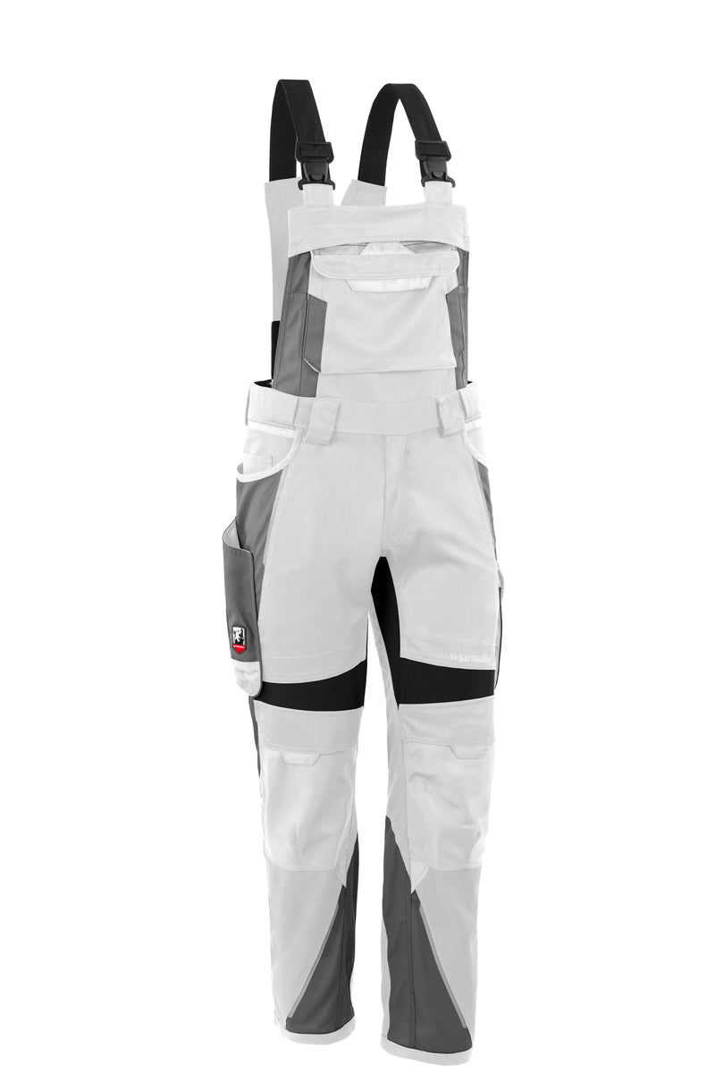 Laden Sie das Bild in Galerie -Viewer, Latzhose IRON Men - Grau/Weiß