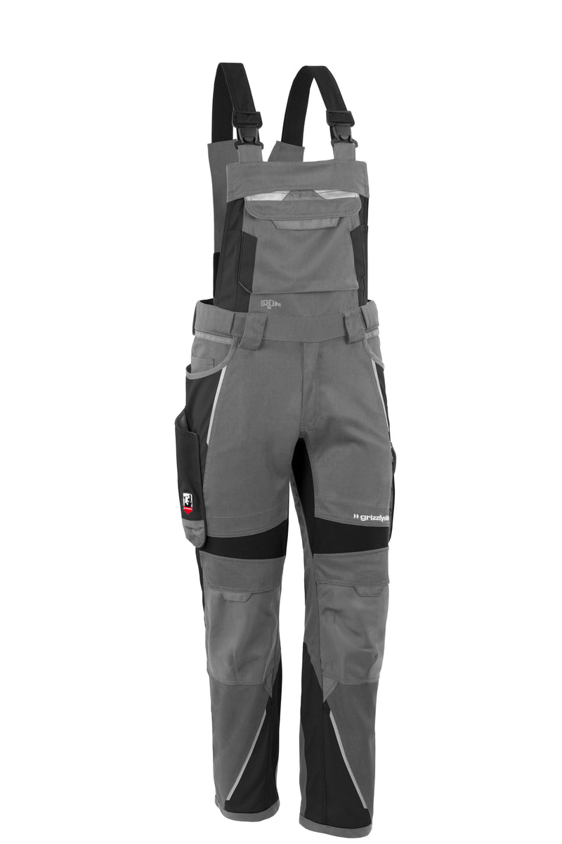 Laden Sie das Bild in Galerie -Viewer, Latzhose IRON Men - Grau/Schwarz