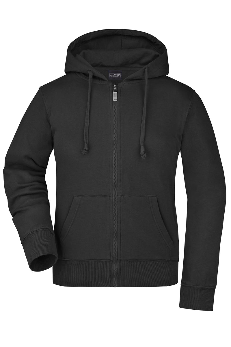 Laden Sie das Bild in Galerie -Viewer, Kapuzen-Jacke aus formbeständiger Sweat-Qualität - Damen - JN053