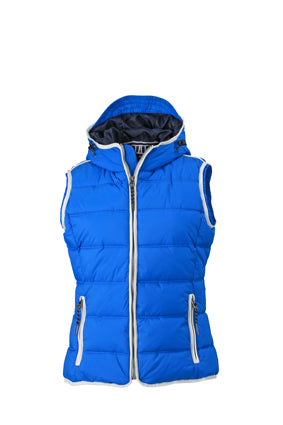 Laden Sie das Bild in Galerie -Viewer, Modische Steppweste mit angeschnittener Kapuze - JN1075