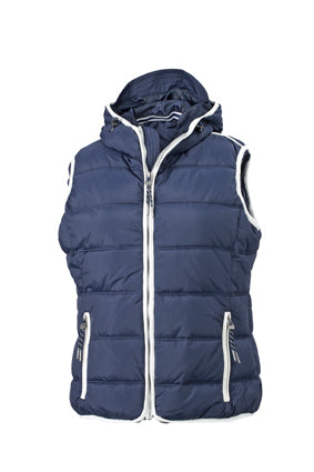 Laden Sie das Bild in Galerie -Viewer, Modische Steppweste mit angeschnittener Kapuze - JN1075