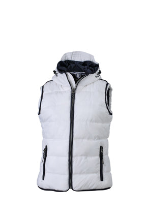 Laden Sie das Bild in Galerie -Viewer, Modische Steppweste mit angeschnittener Kapuze - JN1075