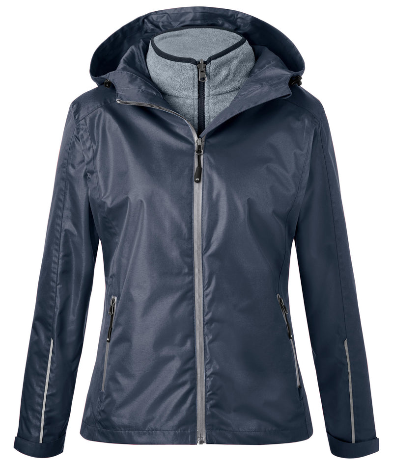 Laden Sie das Bild in Galerie -Viewer, Funktionelle Doppeljacke, 3 Tragevariationen, vielseitig einsetzbar, Fleece-Innenjacke leicht auszippbar Damen - JN1153