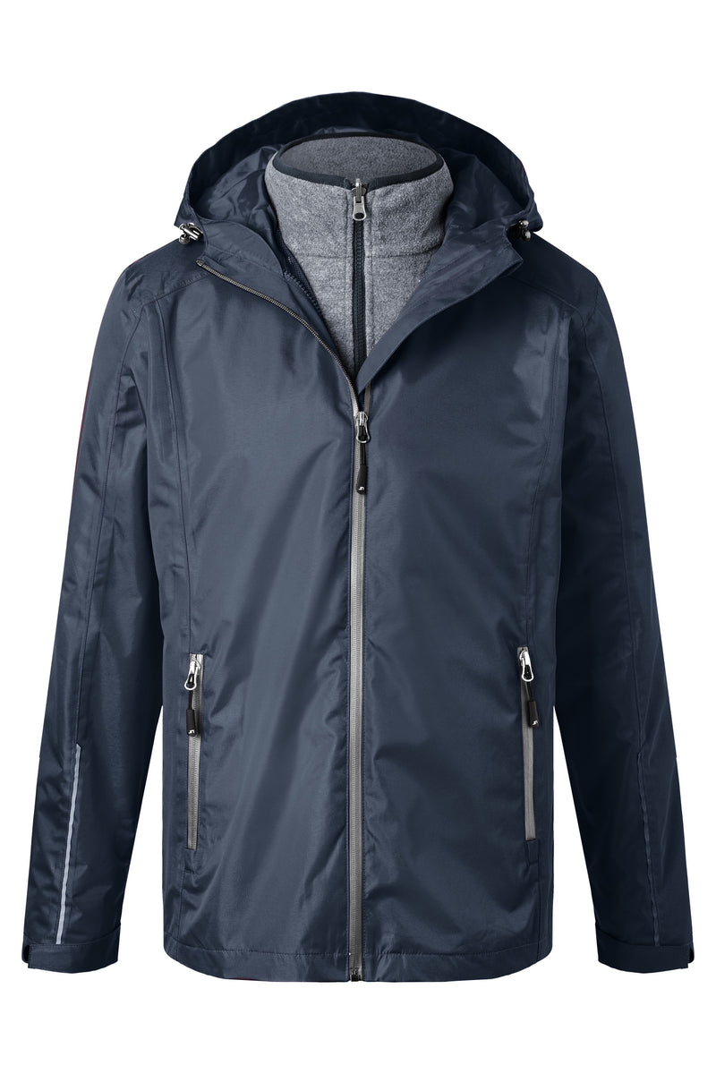 Laden Sie das Bild in Galerie -Viewer, Funktionelle Doppeljacke, 3 Tragevariationen, vielseitig einsetzbar, Fleece-Innenjacke leicht auszippbar Herren - JN1154