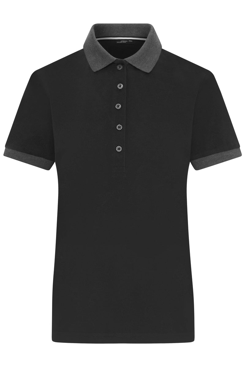 Laden Sie das Bild in Galerie -Viewer, Klassisches Polo mit kontrastfarbigem Kragen und Armbündchen in Piqué-Qualität - Damen - JN1303