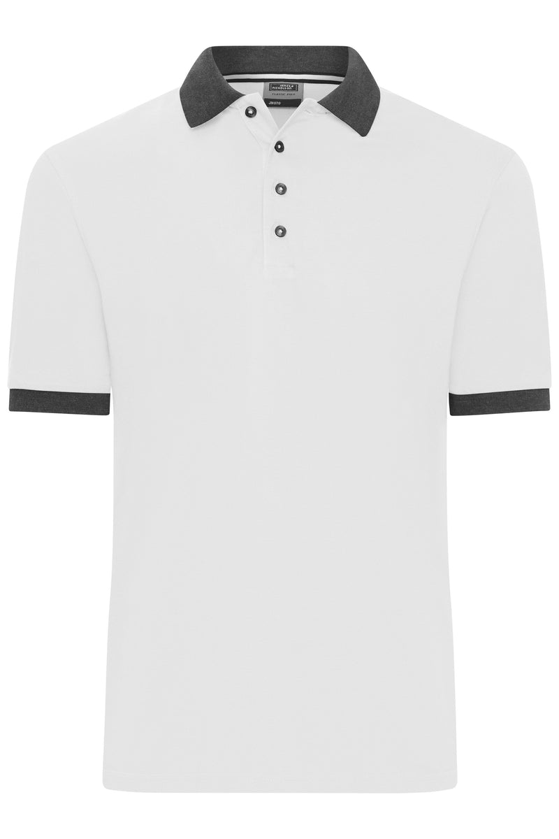 Laden Sie das Bild in Galerie -Viewer, Klassisches Polo mit kontrastfarbigem Kragen und Armbündchen in Piqué-Qualität - Herren - JN1304