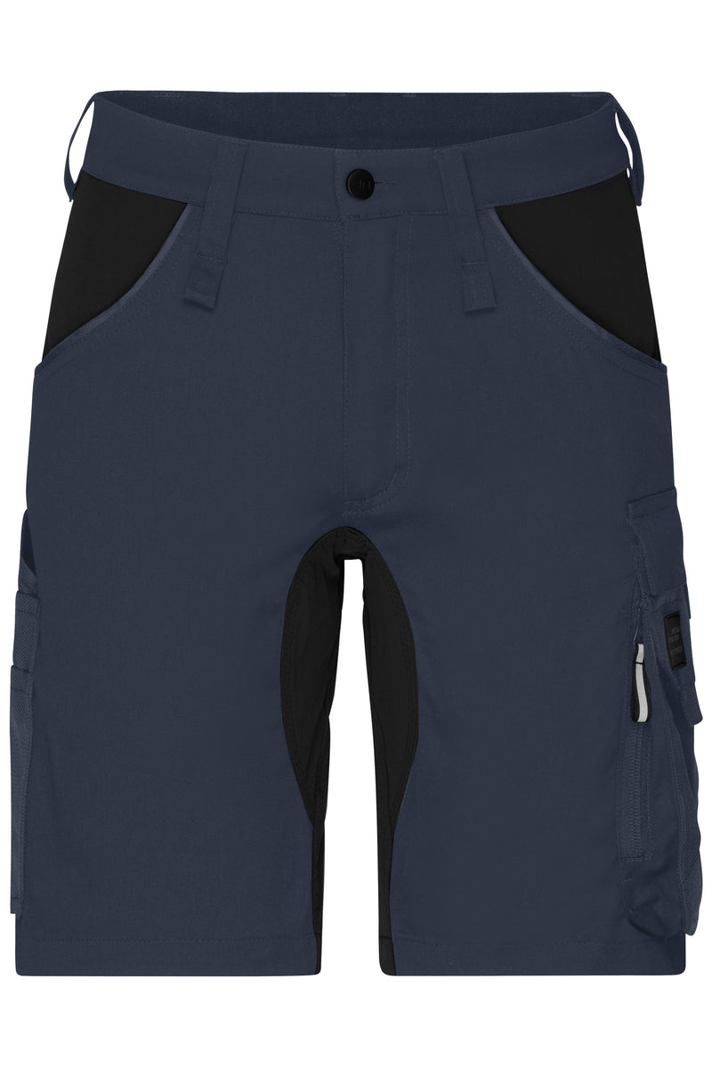 Laden Sie das Bild in Galerie -Viewer, Kurze Arbeitshose in schmaler Schnittführung mit elastischen Einsätzen und funktionellen Details - JN1811