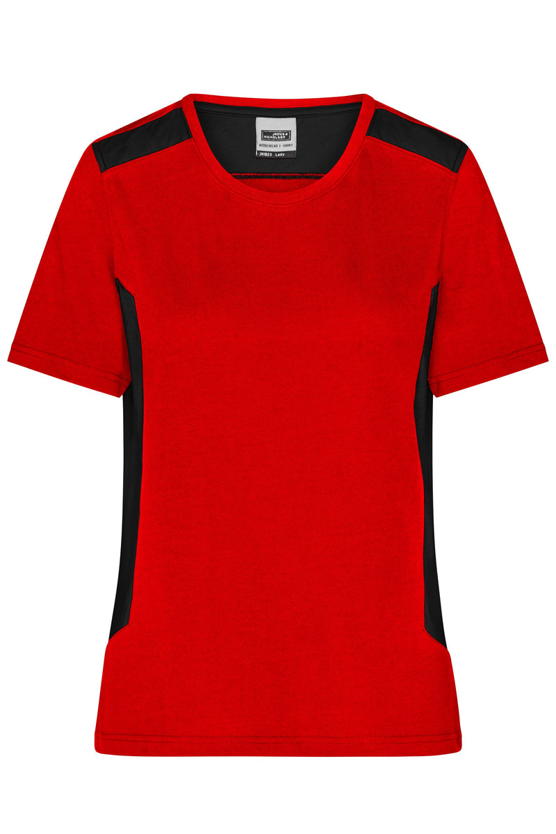 Laden Sie das Bild in Galerie -Viewer, Strapazierfähiges und pflegeleichtes T-Shirt mit Kontrasteinsätzen - JN1823