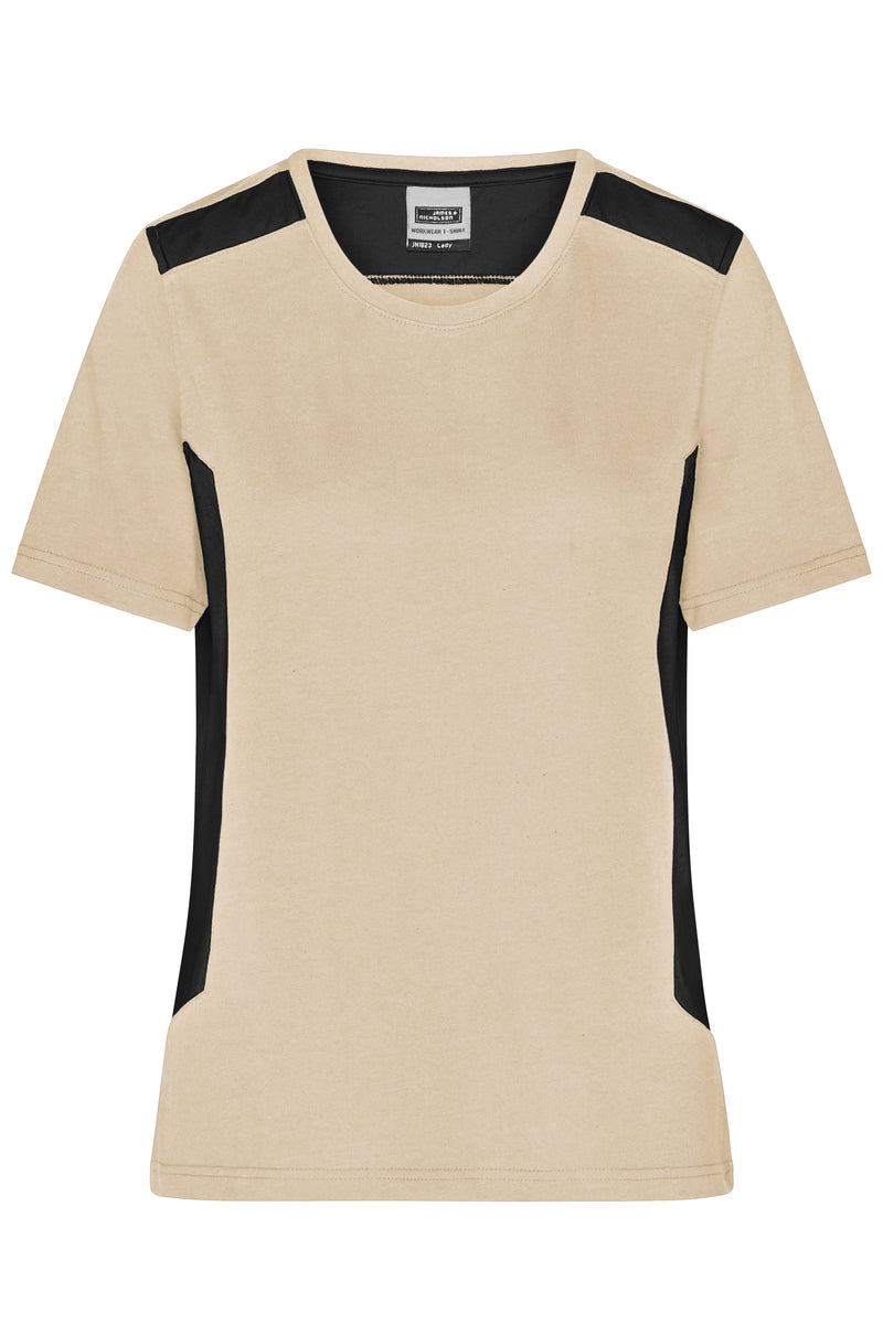 Laden Sie das Bild in Galerie -Viewer, Strapazierfähiges und pflegeleichtes T-Shirt mit Kontrasteinsätzen - JN1823