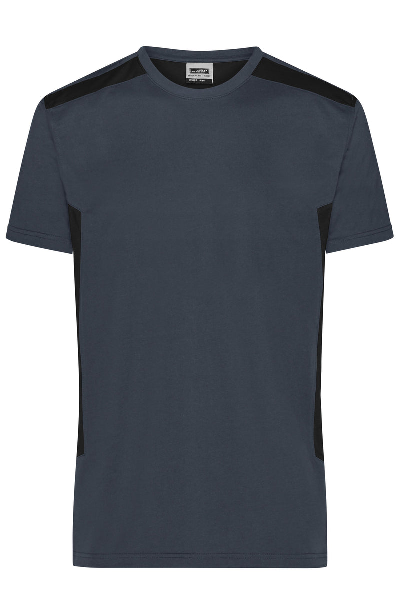 Laden Sie das Bild in Galerie -Viewer, Strapazierfähiges und pflegeleichtes T-Shirt mit Kontrasteinsätzen - JN1824