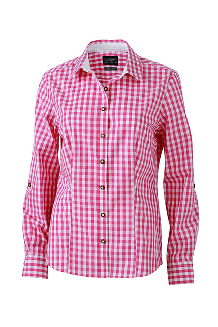 Laden Sie das Bild in Galerie -Viewer, Damen-Bluse und Herren-Hemd im klassischen Trachtenlook - JN637