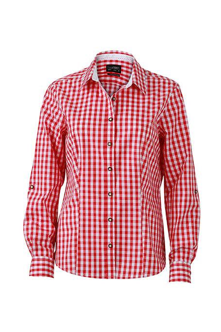 Laden Sie das Bild in Galerie -Viewer, Damen-Bluse und Herren-Hemd im klassischen Trachtenlook - JN637