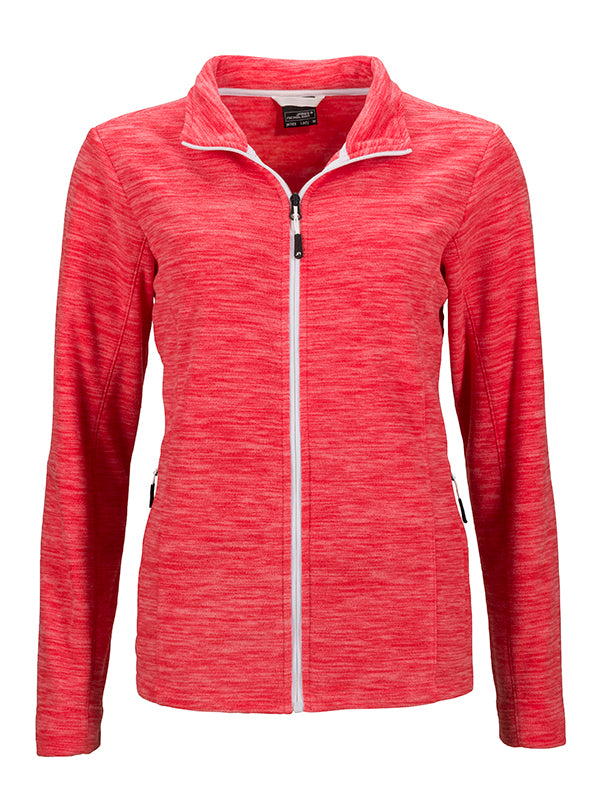 Laden Sie das Bild in Galerie -Viewer, Damen Fleecejacke in modischer Melange-Optik - JN769