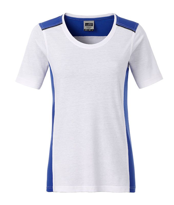 Laden Sie das Bild in Galerie -Viewer, Strapazierfähiges und pflegeleichtes T-Shirt mit Kontrasteinsätzen - JN859