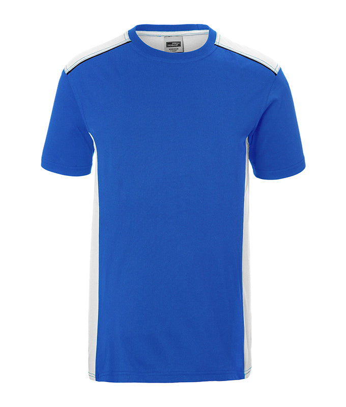 Laden Sie das Bild in Galerie -Viewer, Strapazierfähiges und pflegeleichtes T-Shirt mit Kontrasteinsätzen - JN860