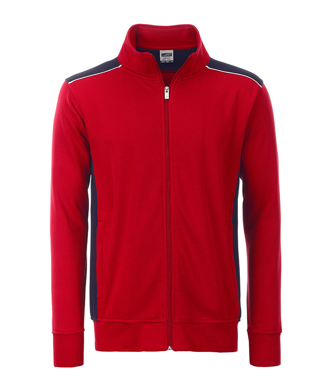 Laden Sie das Bild in Galerie -Viewer, Sweat-Jacke mit Stehkragen und Kontrasteinsätzen - JN870